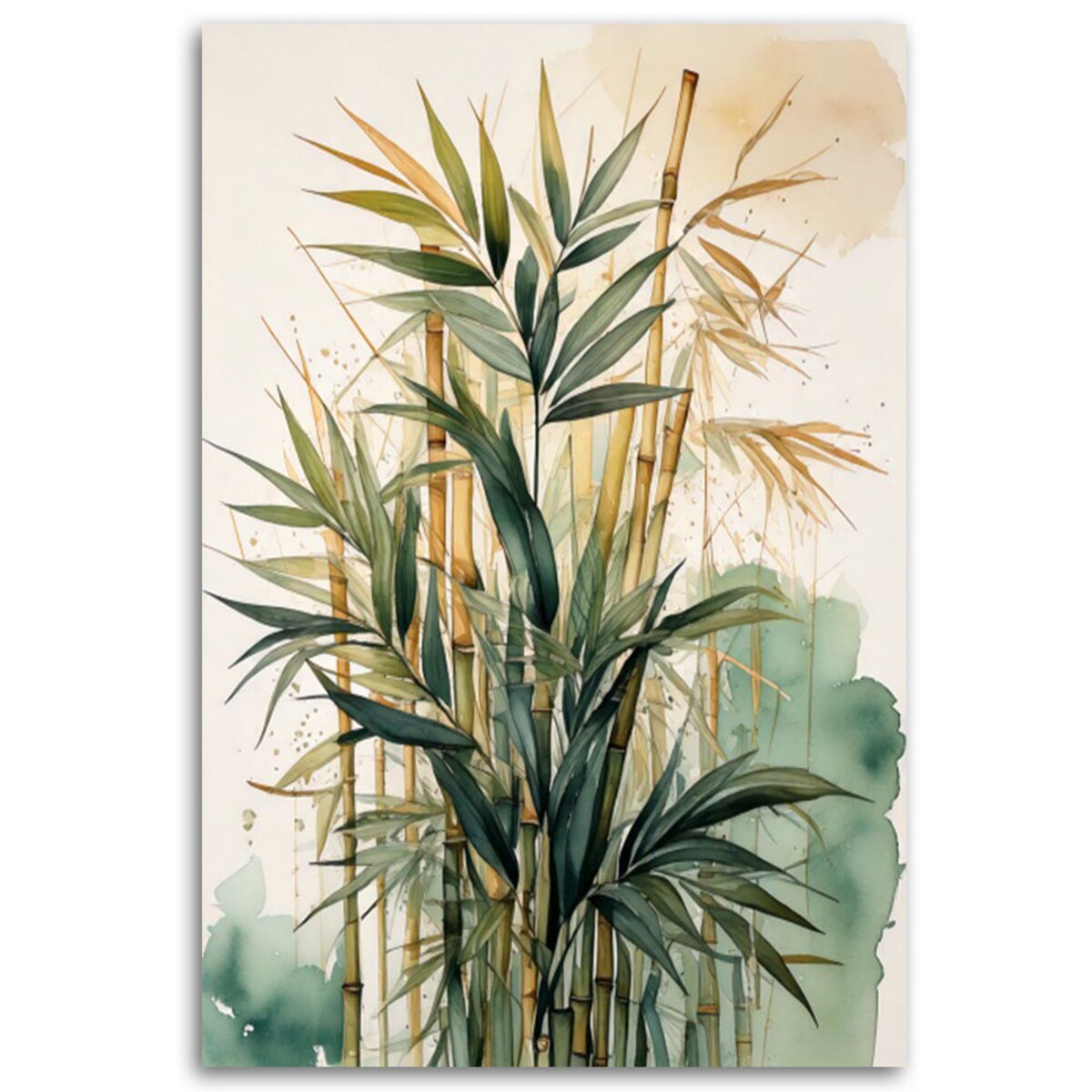Feeby Obraz do salonu, Bambus Akwarela Natura 80x120