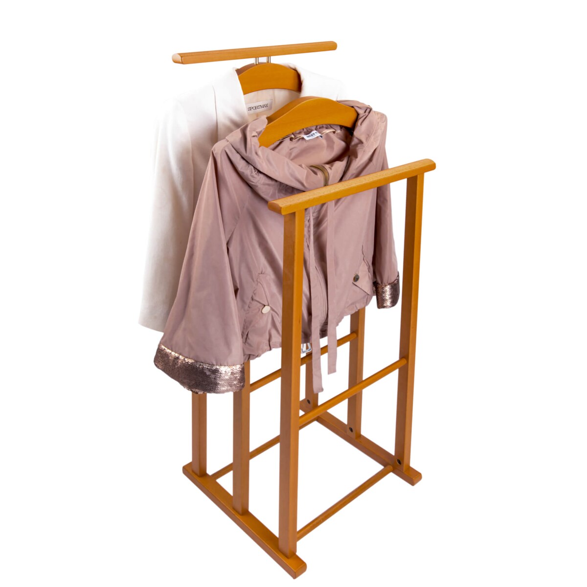 ARREDAMENTI MAXI Stojak na koszule i garnitur - 102 x 35 cm, Brązowy