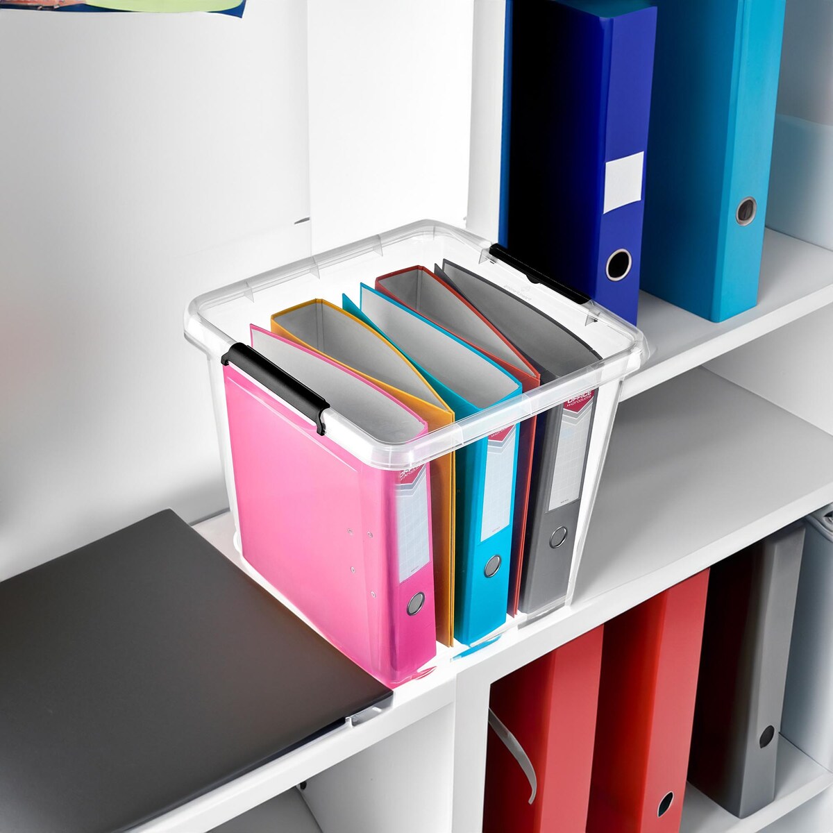 Pojemnik Plastikowy Pudełko Z Pokrywą Pudło Box Do Przechowywania Duże 36L