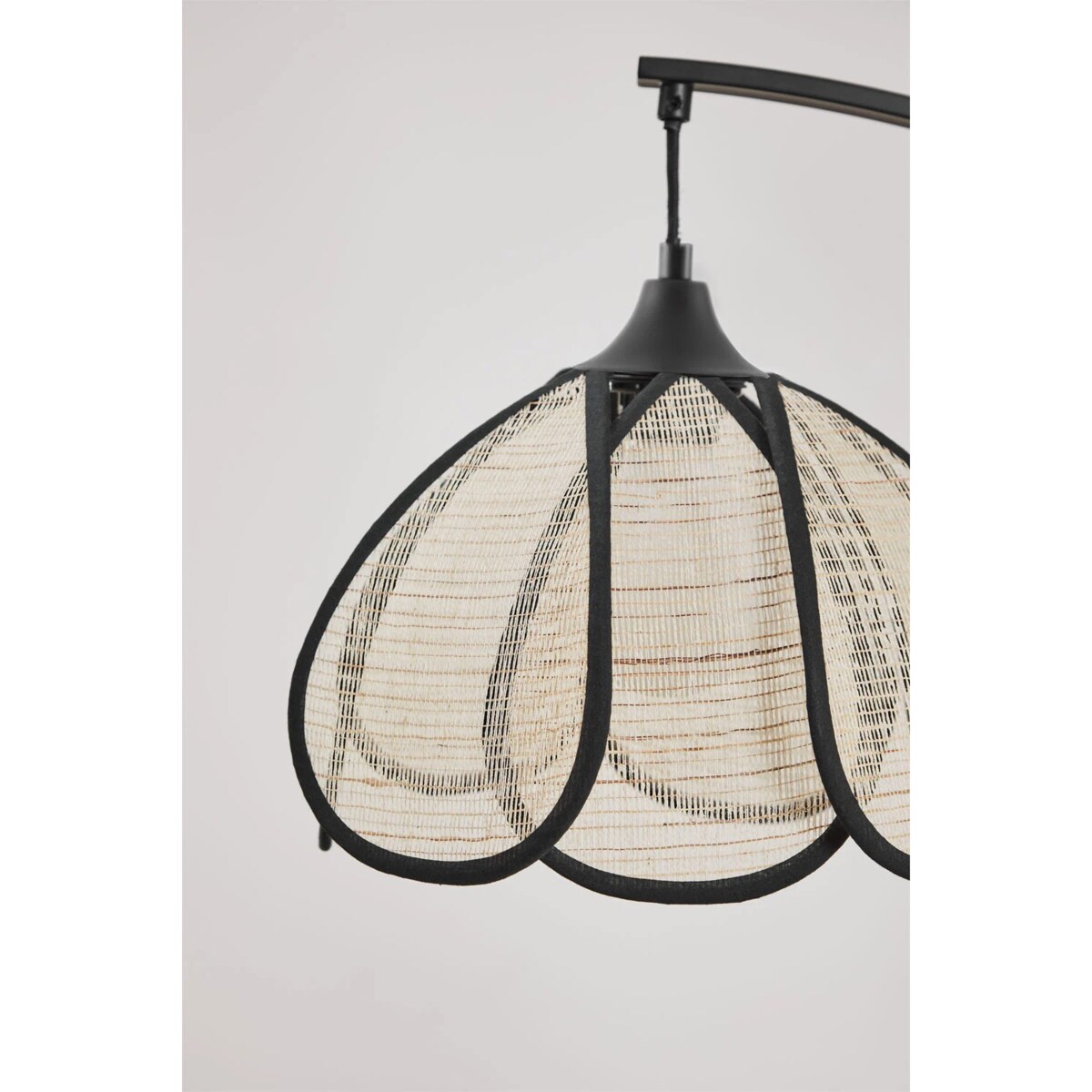 Lampa podłogowa Vidson z metalu i lnu 160 cm