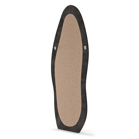 Lustro w nieregularnej ramie aksamitne czarne 170x60 cm