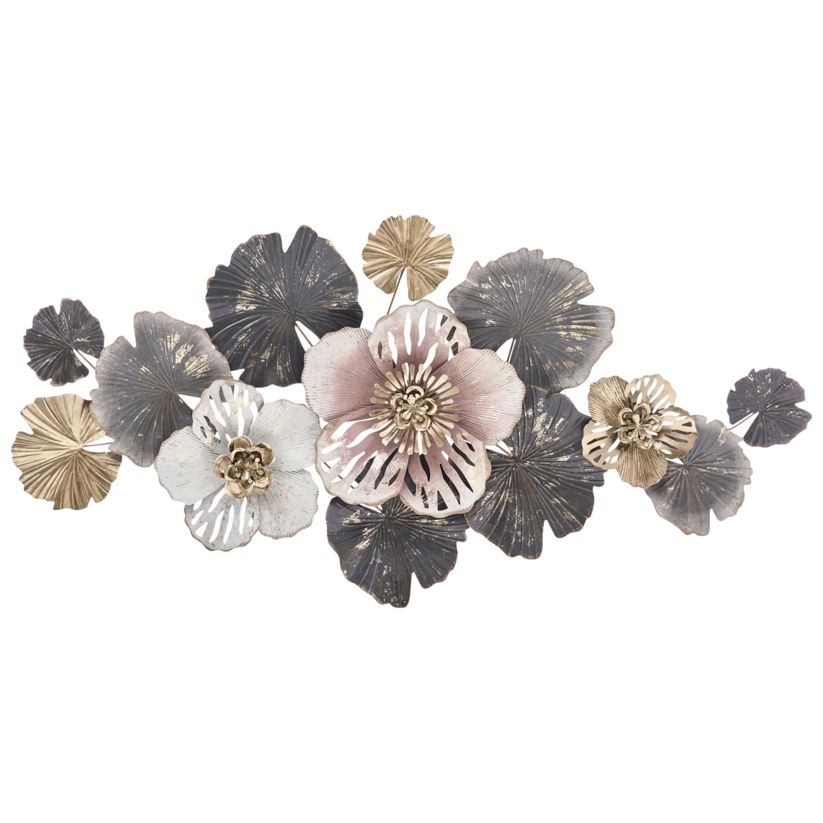 Dekoracja ścienna Kwiat MOLYBDENIUM Metal 60 cm Złoty