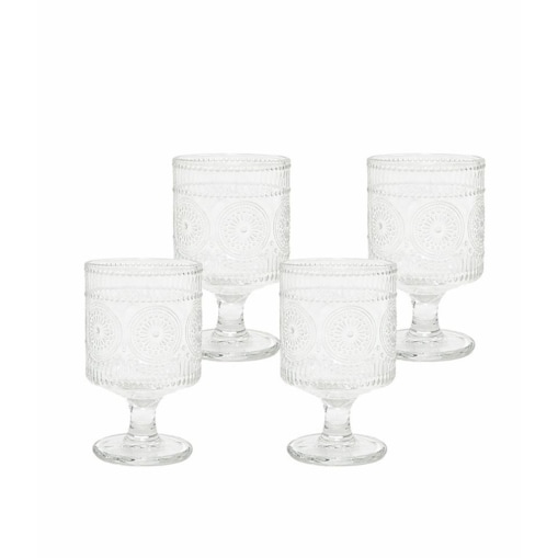 Zestaw 4 szklanek SHP FLORES 230 ml transparentny