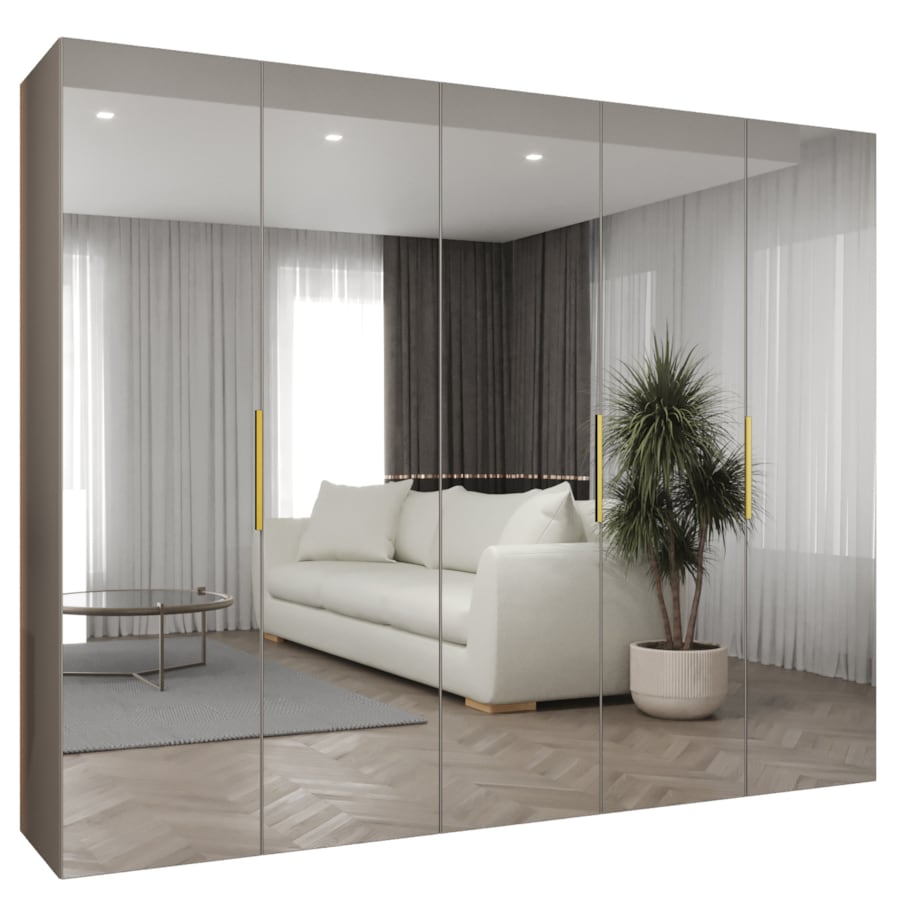 Szafa uchylna otwierana MARBELLA 3 250 wys. 202 cm Kaszmir + u. Złoty