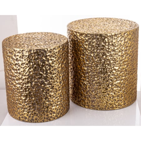 Stolik kawowy 2 szt. okrągły 50x43x43 i 55x50x50 cm TOLA