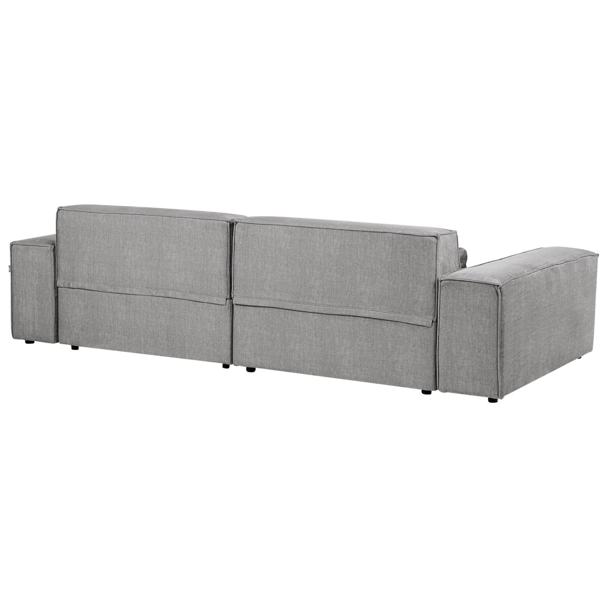 Sofa modułowa 2-osobowa z otomaną szara HELLNAR