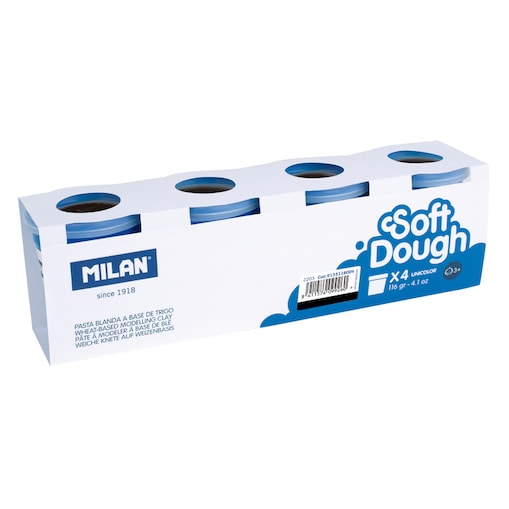 Ciastolina MILAN BASIC 4 słoiczki x 116 g, czarna