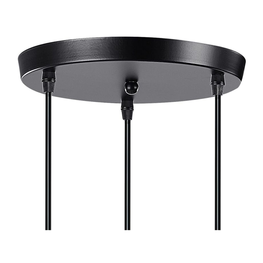 Lampa wisząca 3 klosze metalowa czarna CARSON