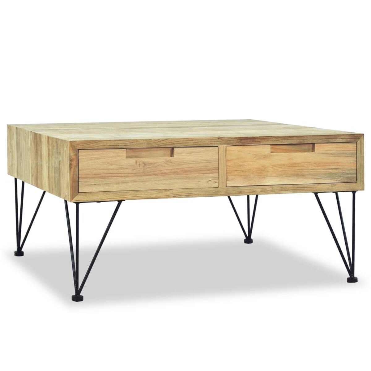vidaXL Stolik kawowy, 80 x 80 x 40 cm, lite drewno tekowe