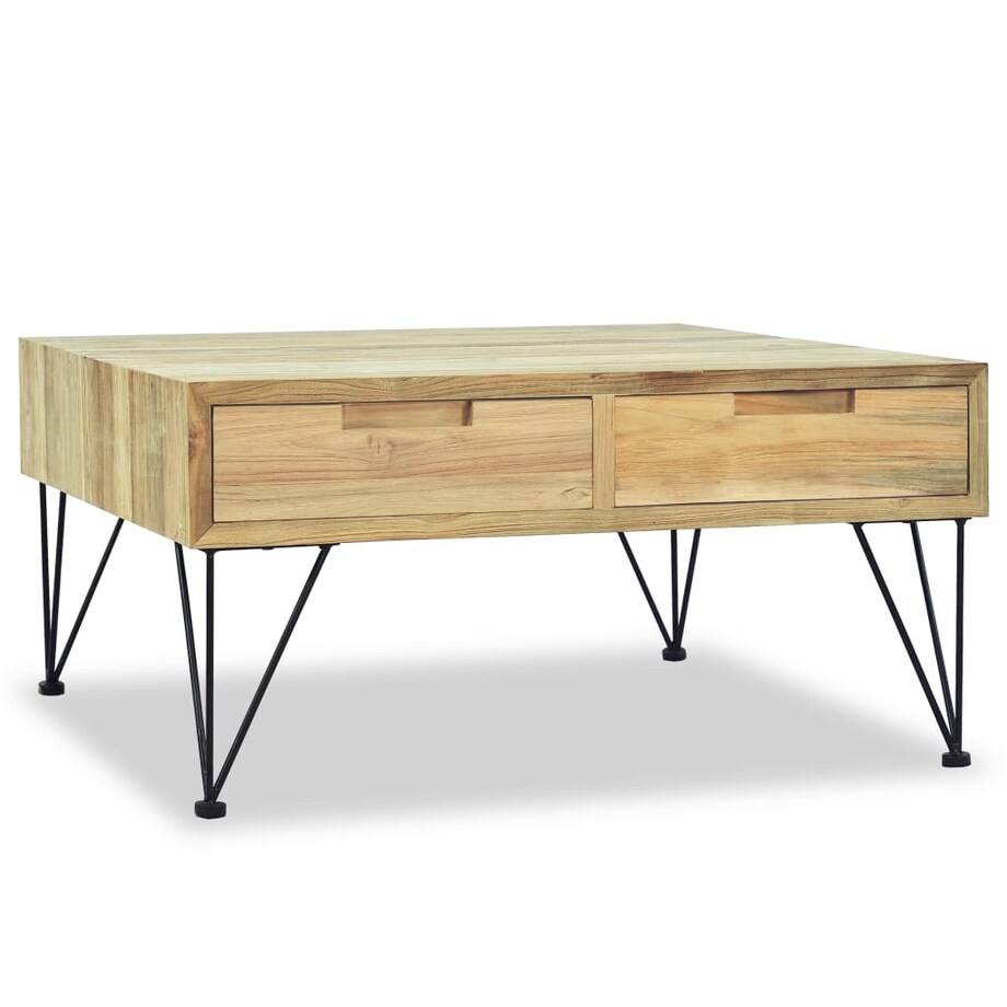 vidaXL Stolik kawowy, 80 x 80 x 40 cm, lite drewno tekowe