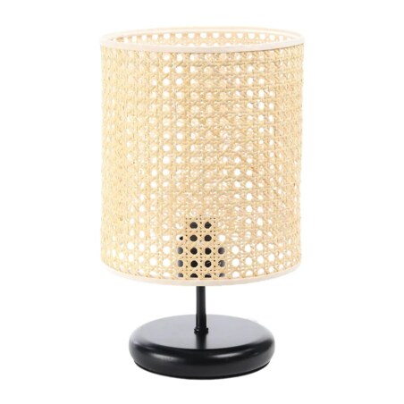 Lampa stołowa BOHO MIDI BLACK rattan naturalny