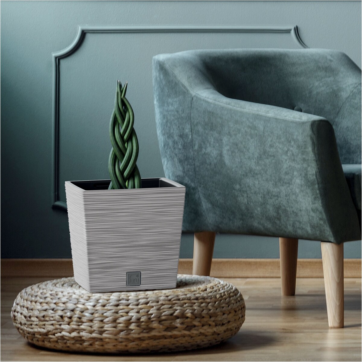 Doniczka Donica Ogrodowa 29,5 Cm Kwadratowa Na Taras Do Ogrodu Domu Biała