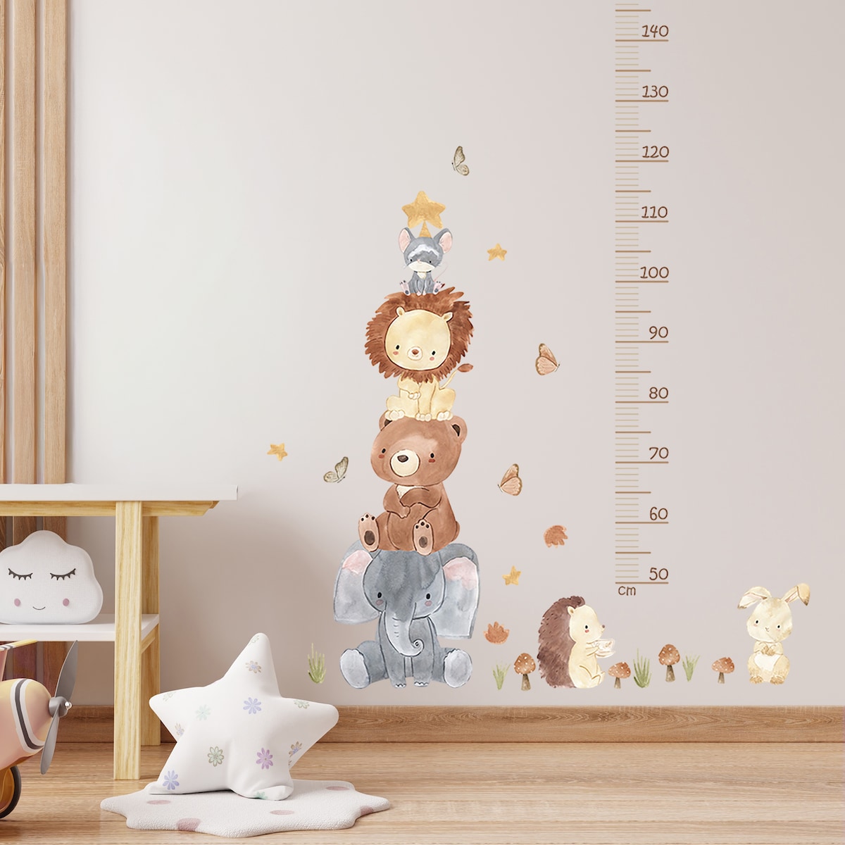 naklejki na ścianę do pokoju dziecka, sipo, piramida zwierzątka