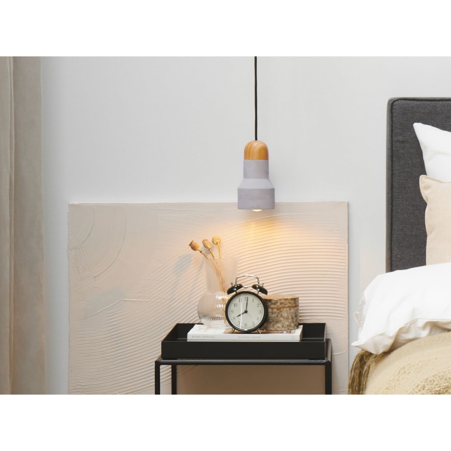 Lampa wisząca betonowa szara APURE