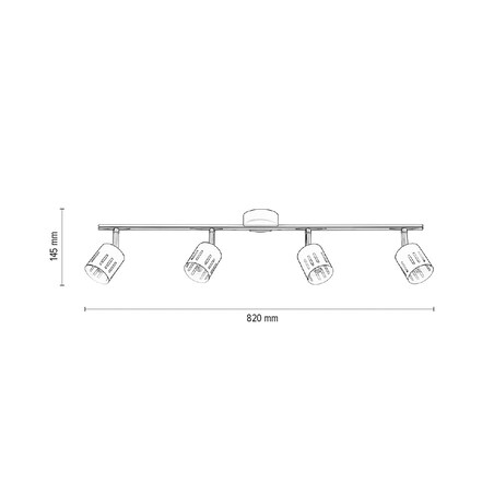 Lampa Sufitowa BRITOP Lighting 4xG9 28W Połączenie Chromu i Czerni w Klasycznym Stylu, Polski Producent, 1 szt.