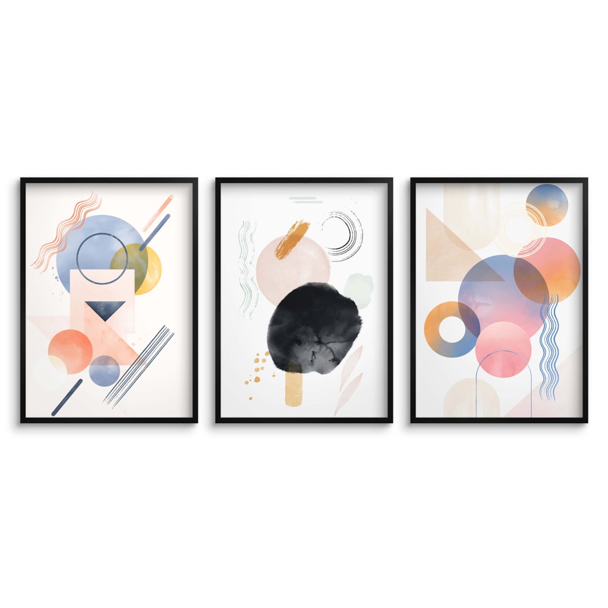 Nowoczesne Obrazy Plakaty ścienne Pastelowa dekoracja na ścianę Abstrakcja