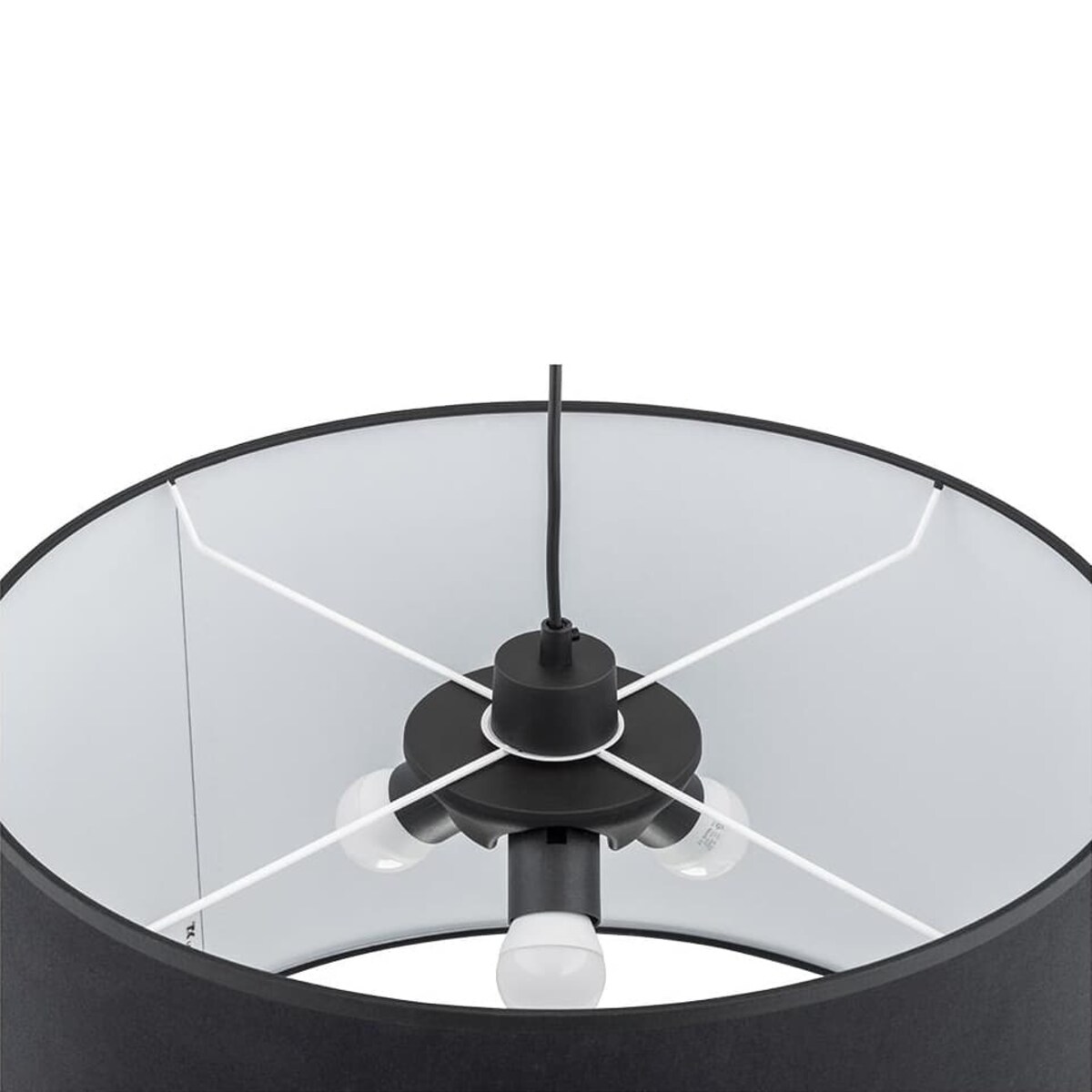 Lampa do salonu wisząca Rondo 3465 TK Lighting tkaninowy klosz czarna