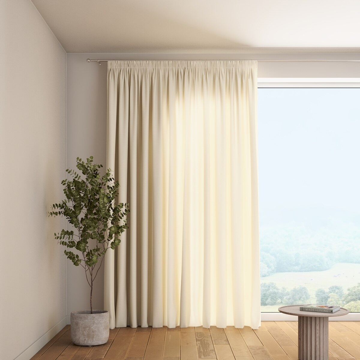 Zasłona na taśmie marszczącej 1 szt. 130x260 biały