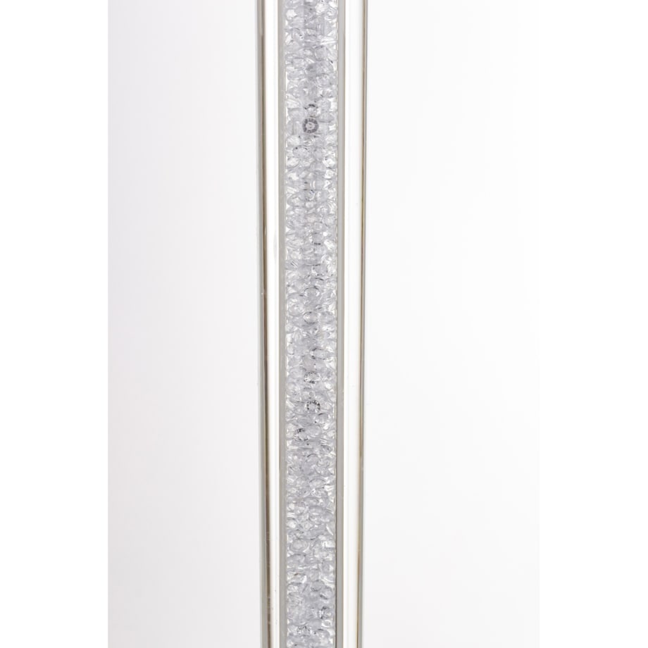 Świecznik szklany na 1 świecę z kloszem 90,5x9x9 cm RURKA biały