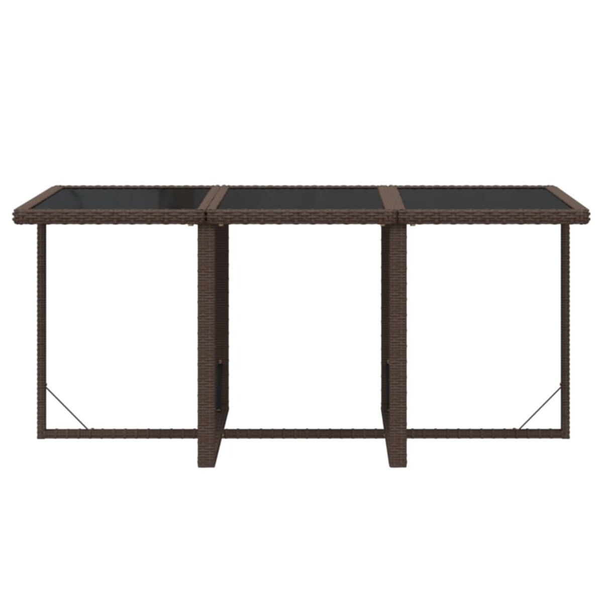 vidaXL 7-cz. zestaw mebli ogrodowych z poduszkami, polirattan, brązowy