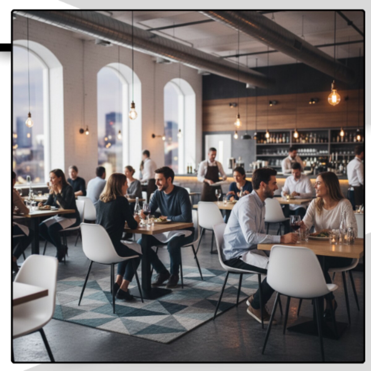 Krzesło Jager plastikowe białe czarne nogi