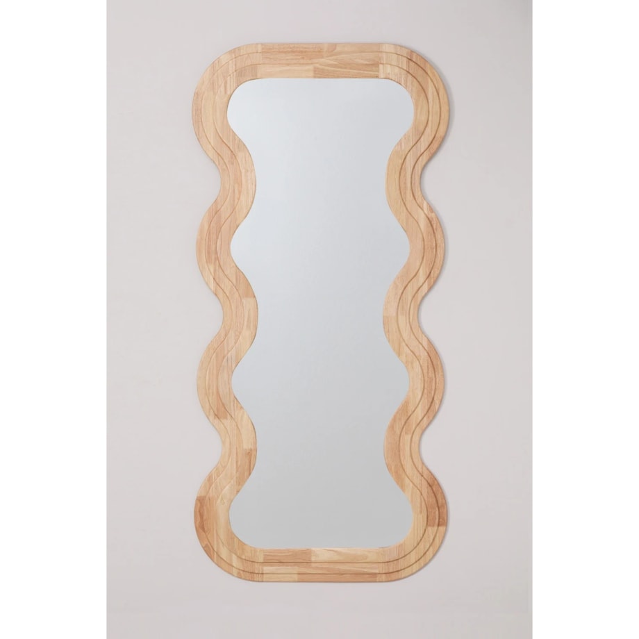 Lustro ścienne z drewna dębowego 85x180 cm Lierta