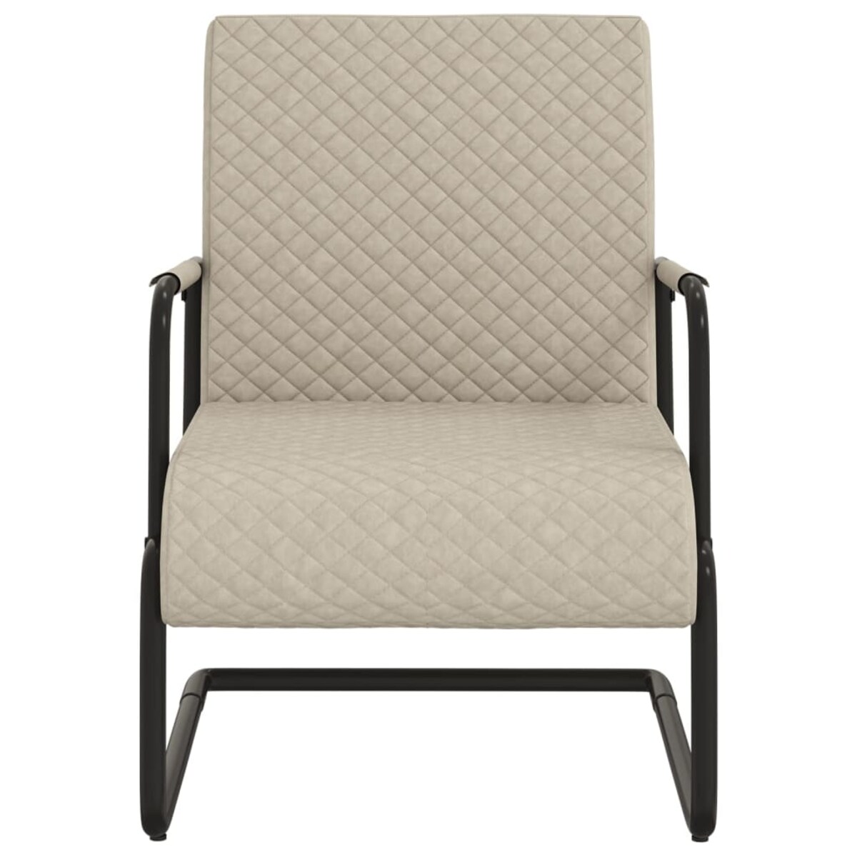 vidaXL Krzesło wspornikowe, jasnoszare, obite sztuczną skórą