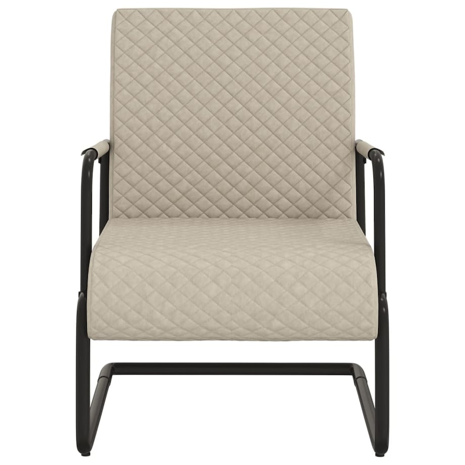 vidaXL Krzesło wspornikowe, jasnoszare, obite sztuczną skórą