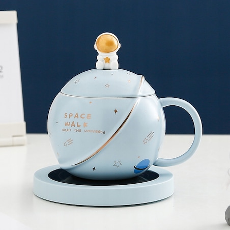 ZESTAW KUBEK Z PODGRZEWACZEM + Łyżka + Kabel USB PREZENT KUBEK ŚWIĄTECZNY