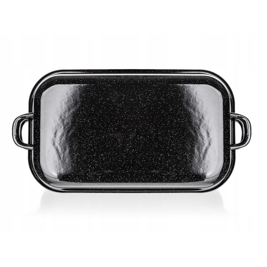 BRYTFANNA prostokątna emaliowana 35cm pokrywa do pieczenia na prezent 2w1