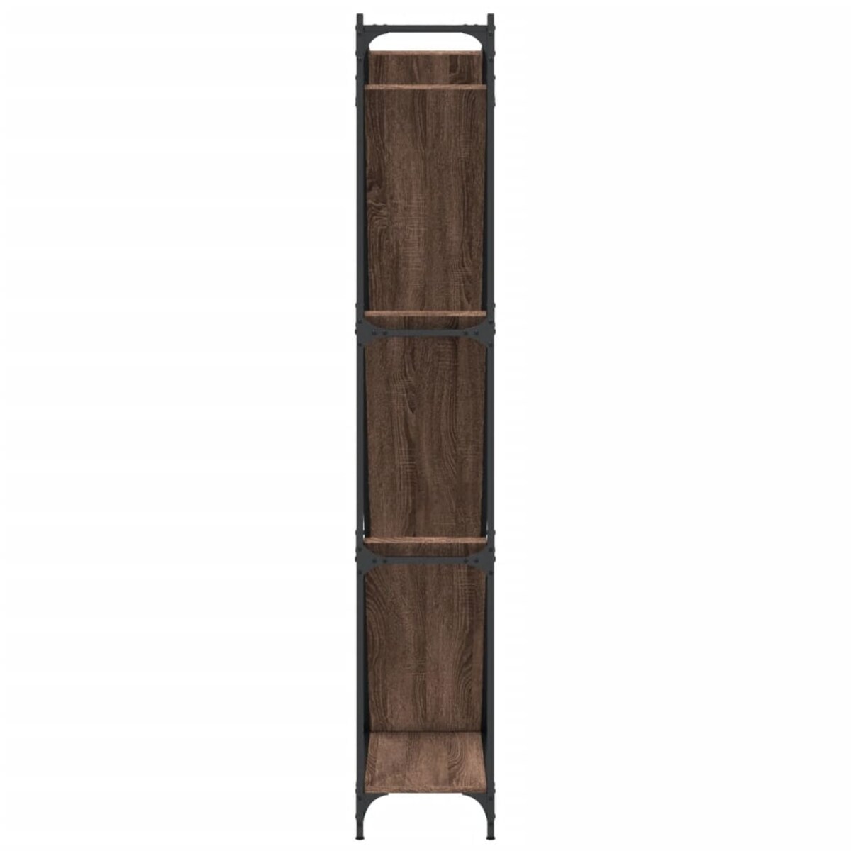 vidaXL Regał, brązowy dąb 79x30x180 cm materiał drewnopochodny i metal