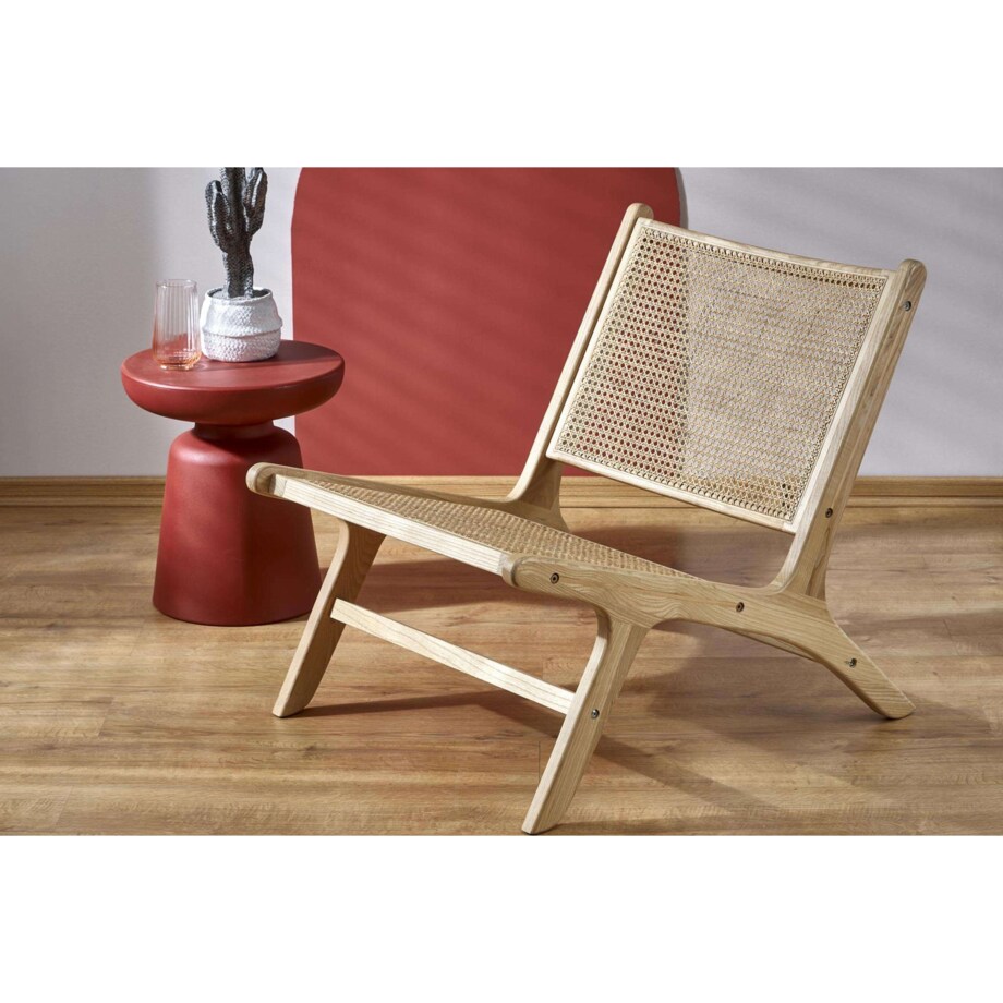 Konsimo CALLIPTE Drewniany fotel ogrodowy w stylu boho