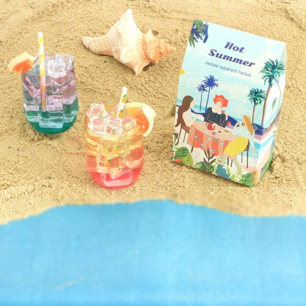 Najlepszy Wakacyjny zestaw herbat sypanych smakowych z zaparzaczem prezent