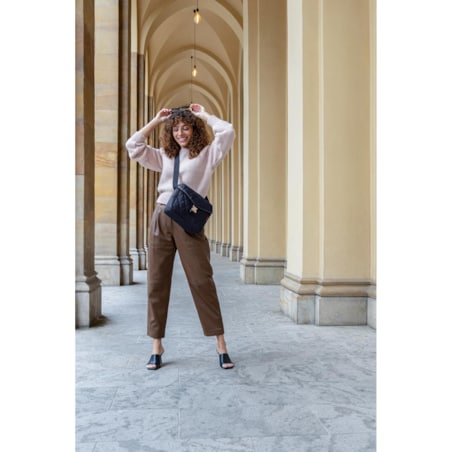 Torba SADDLE BAG M, rhombus midnight gold