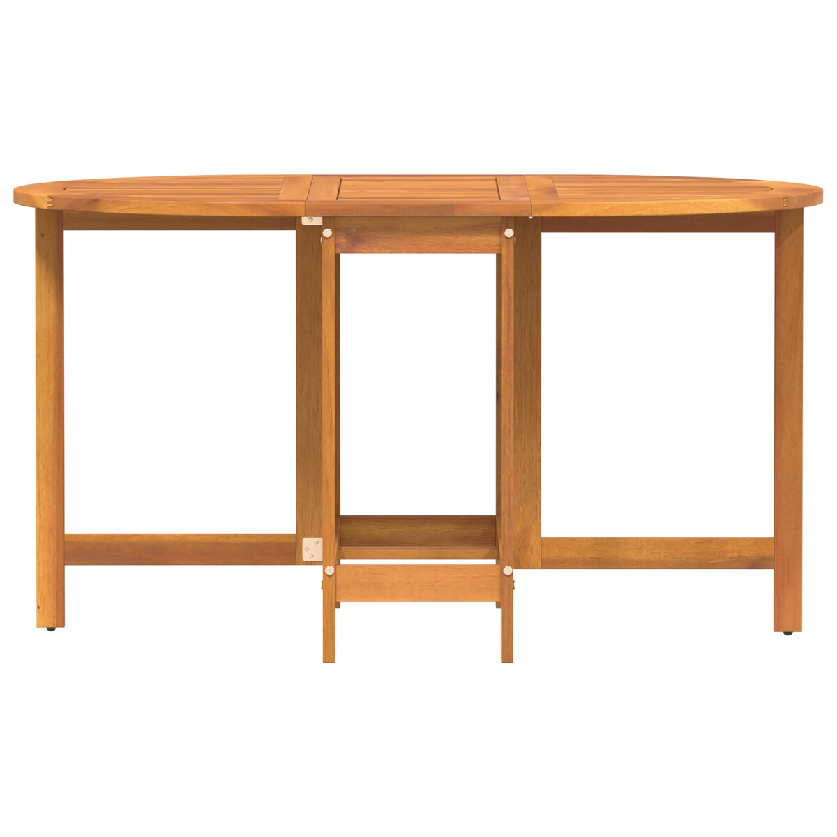 Składany stół ogrodowy życiaXL 110x60x72 cm z litego drewna akacjowego w kształcie owalnym