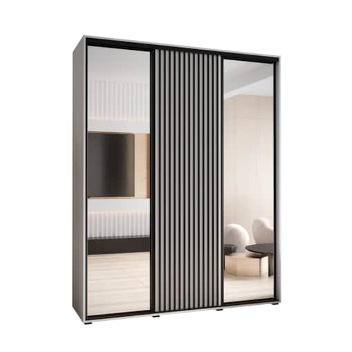 Szafa przesuwna Garderoba SAPPORO 2 200 gł. 60 biały/biały