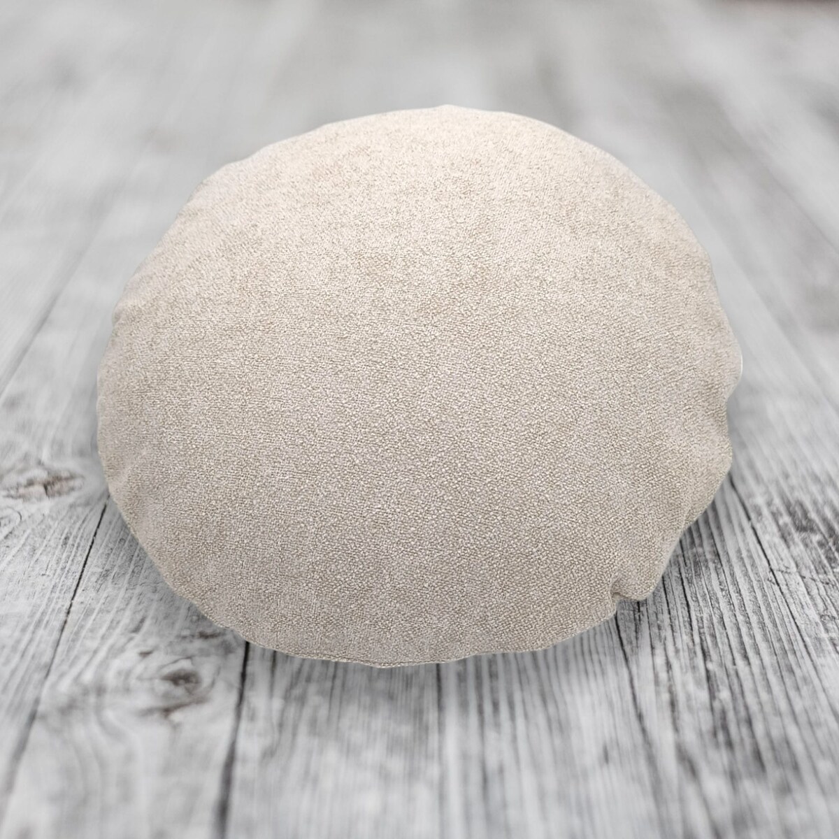 Okrągła kremowa poduszka dekoracyjna 45 cm Ronda