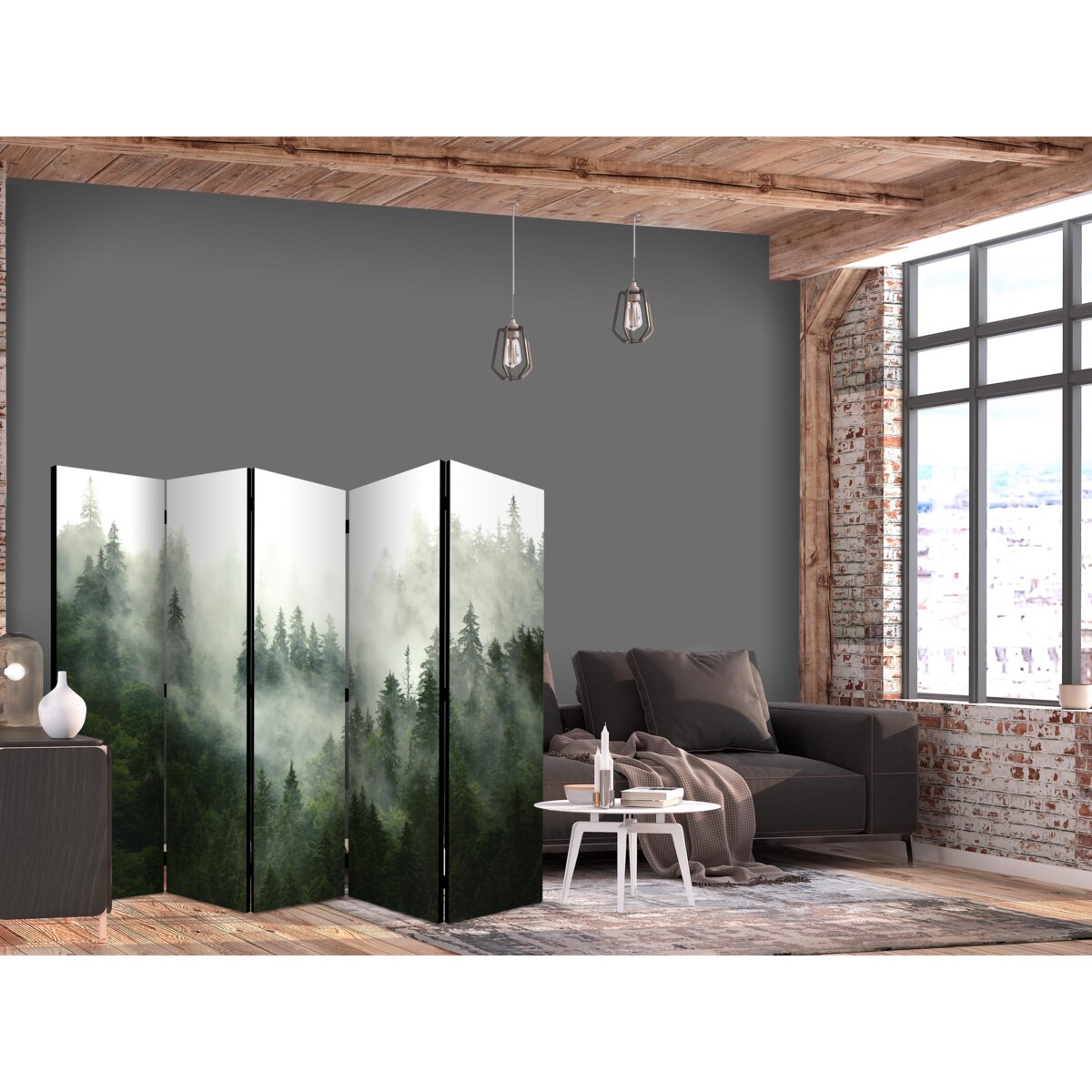 Parawan Akustyczny Las Iglasty 225x172cm