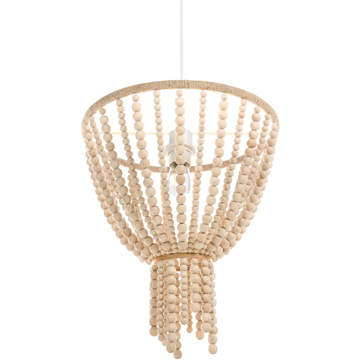 Żyrandol PUSWELI Drewno Jasnobrązowy