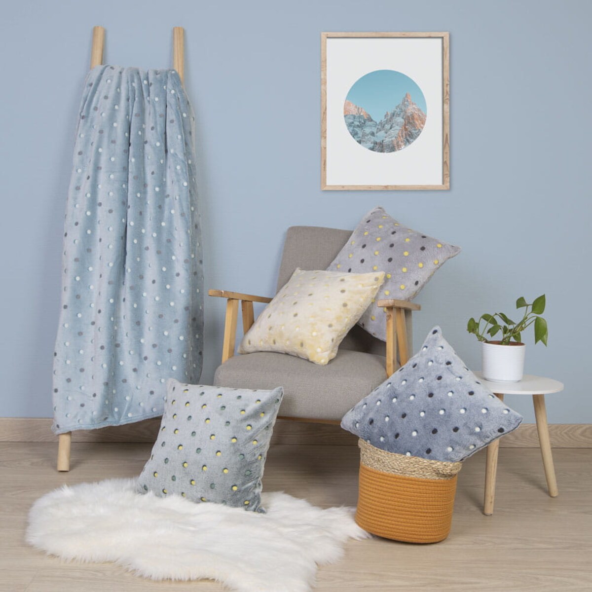 Poszewka NEON /navy /40x40