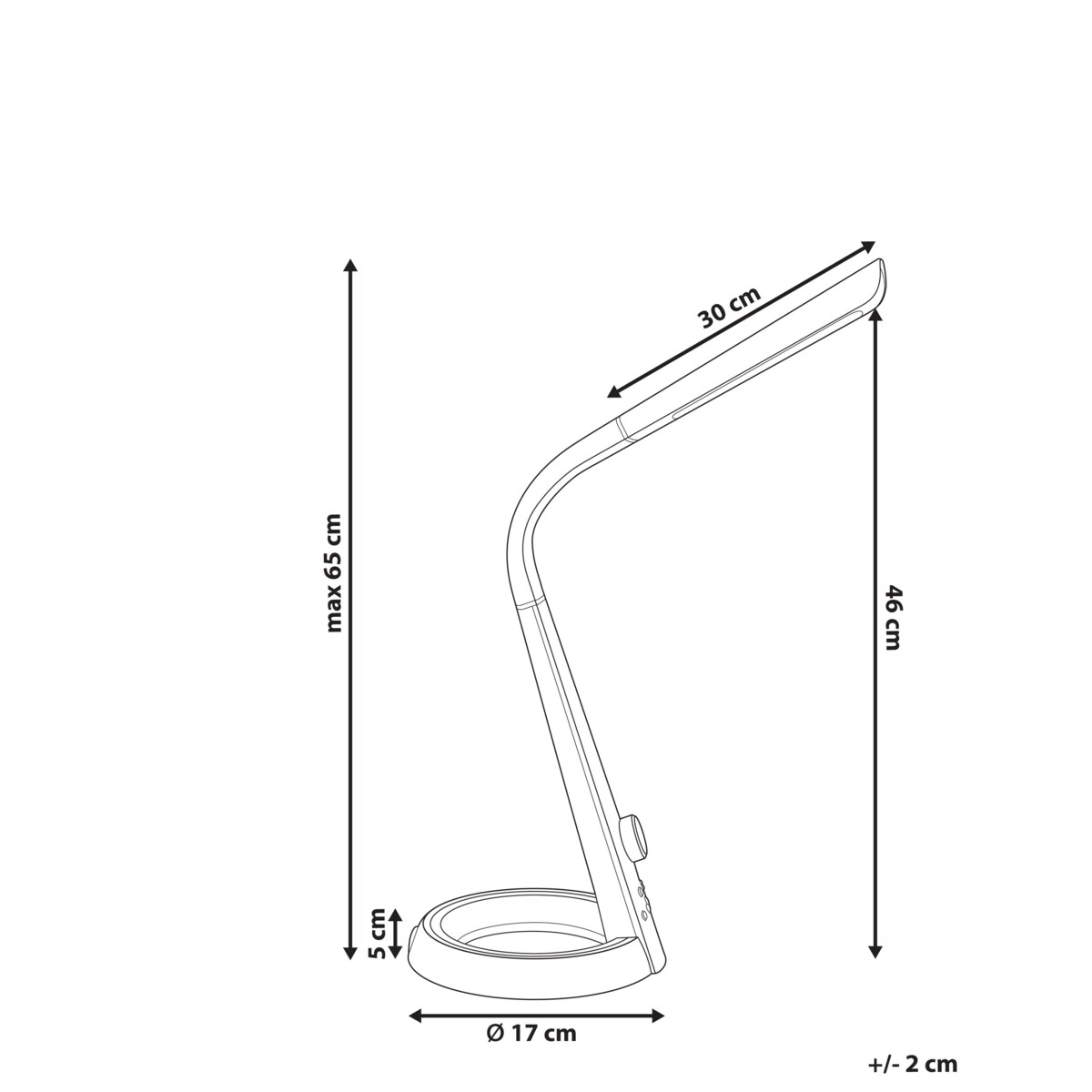 Lampa biurkowa LED CANOPUS Z portem USB Srebrny