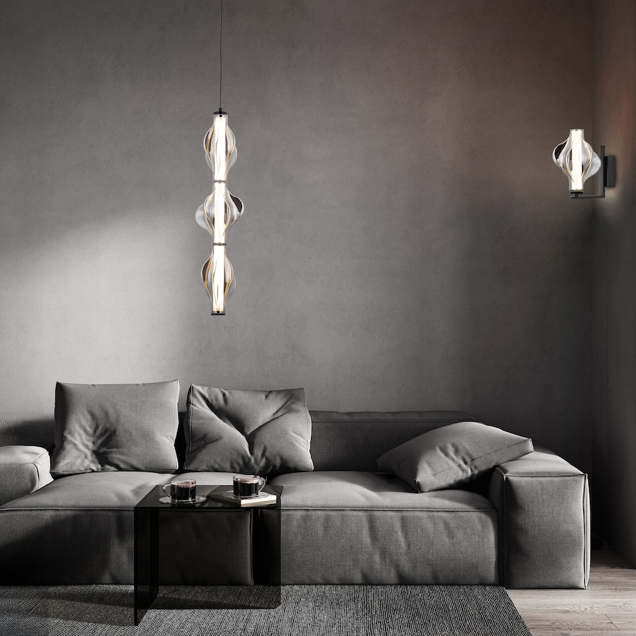 Lampa Wisząca Tk Lighting Elva Black Led 22W