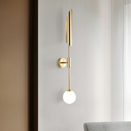 Lampa ścienna LUCCA złota 69 cm