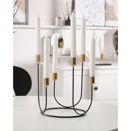 Świecznik metalowy 25 cm czarny PANAY