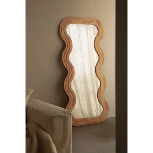 Lustro ścienne z drewna dębowego 85x180 cm Lierta