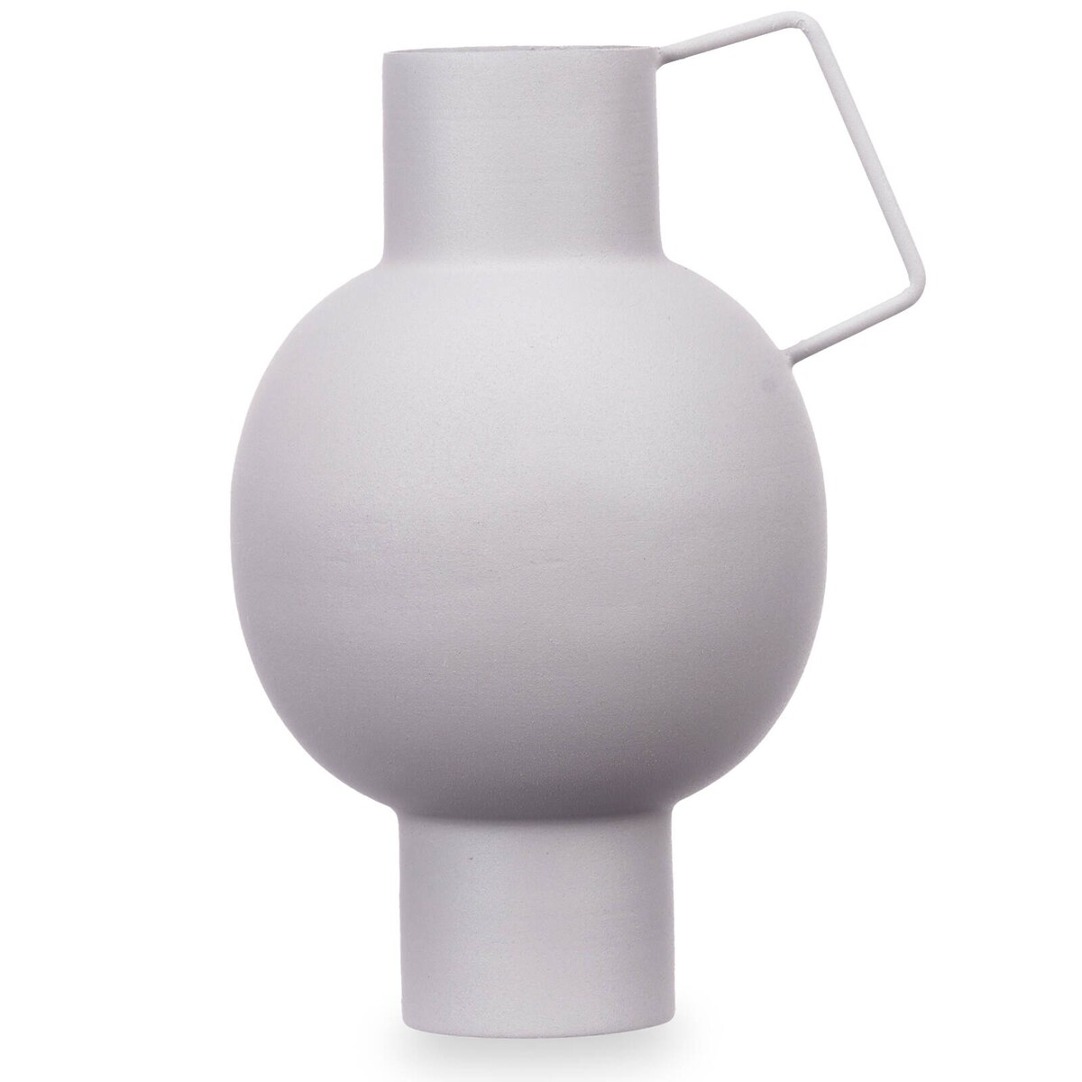 Wazon metalowy w pastelowym kolorze, wys. 23 cm