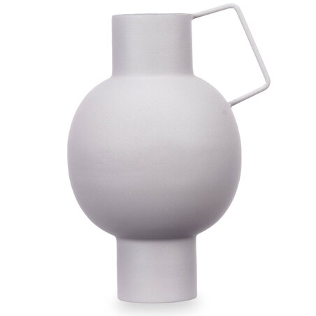 Wazon metalowy w pastelowym kolorze, wys. 23 cm