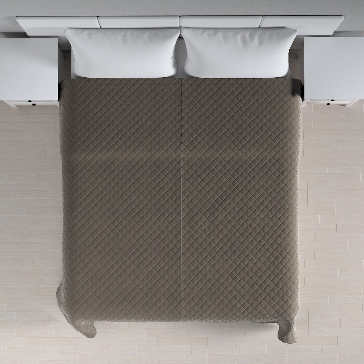 Narzuta Posh Velvet 260x210 srebrzysty beż