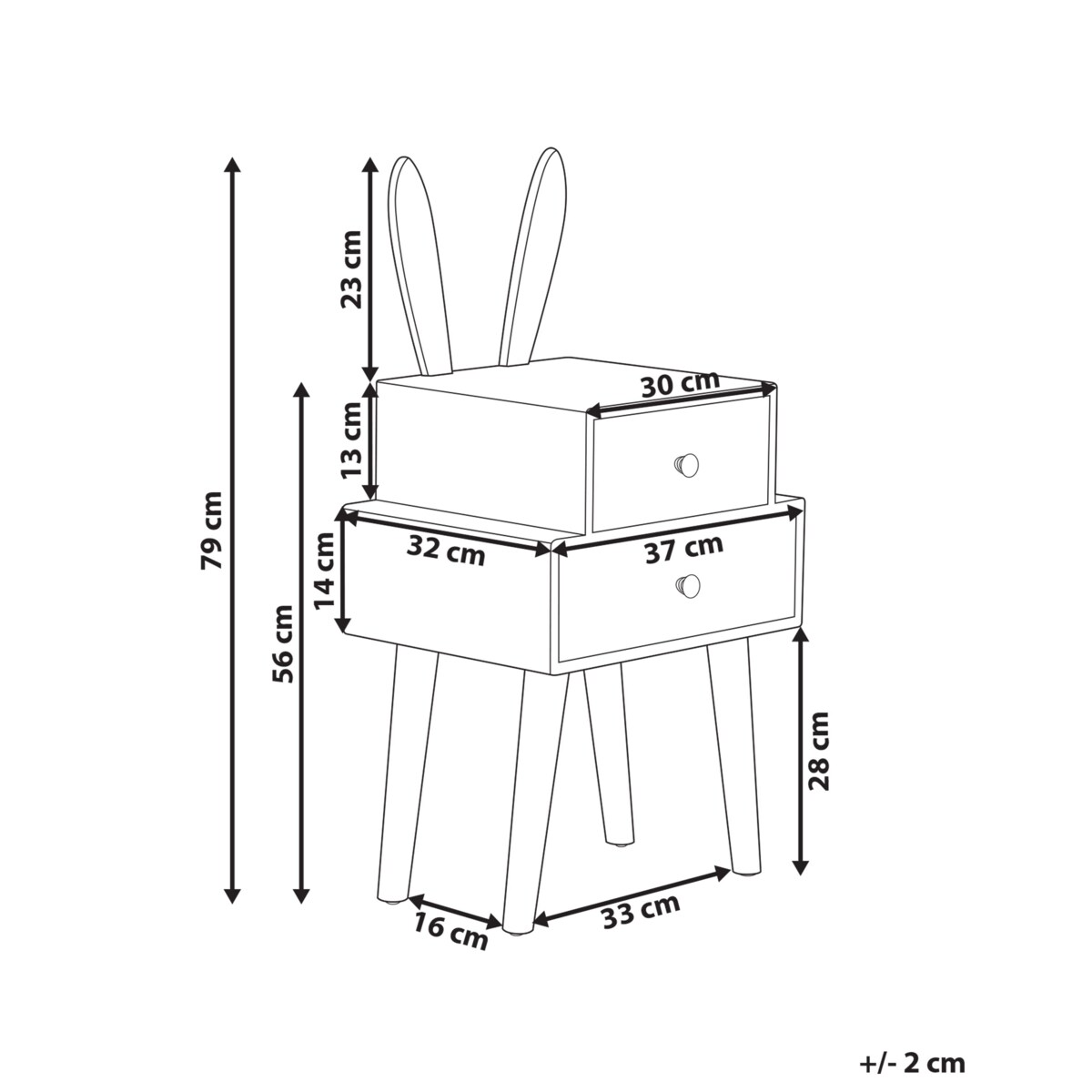 Szafka nocna biała BANKS