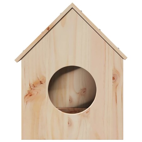 vidaXL Domek dla kota, 41x50x50 cm, lite drewno sosnowe